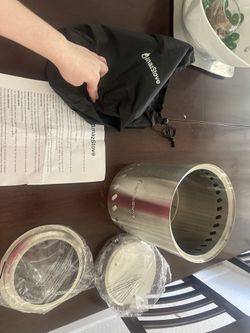 AmazStove Portable Stainless Steel Camping Stove – Lightweight Wood Burning Stove with Storage Bag & Accessories