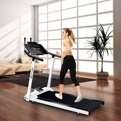 Woodtree Folding Treadmil for Home, Durable, Sturdy, LED Display Provides Information on Speed, Time, Distance and Calories