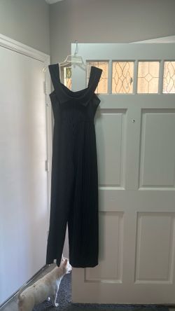 Black With White Pin Stripe Jumpsuit