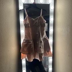 MADDEN NYC Drop Waist Ruffle Dress Cloud Pink 