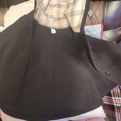 BLACK PANCHO COAT W/HOOD