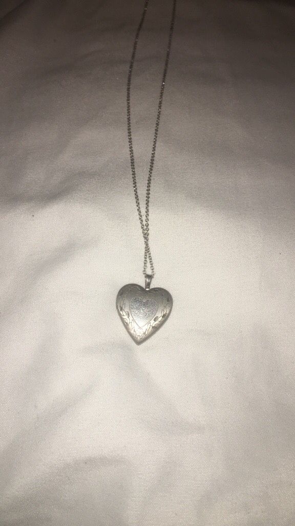 Silver heart locket