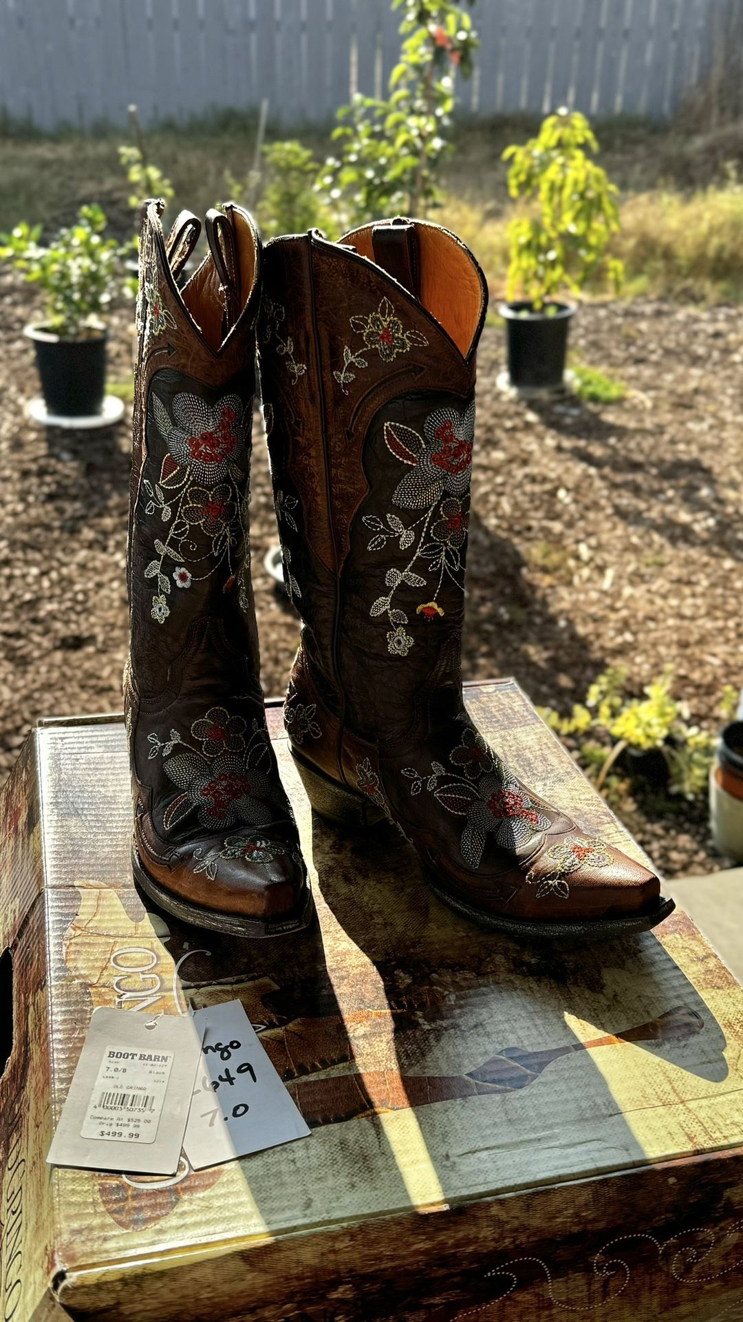 Woman’s Size 7.5 Old Gringo Leather Boots
