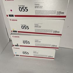 Canon 055 Black,Cyan,Magenta,Yellow Standard Capacity Toner Cartridge-New-Sealed
