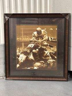 Large Vintage Football Art Framed & Matted