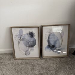 Set 2 - Modern wall decoration $40 new home goods