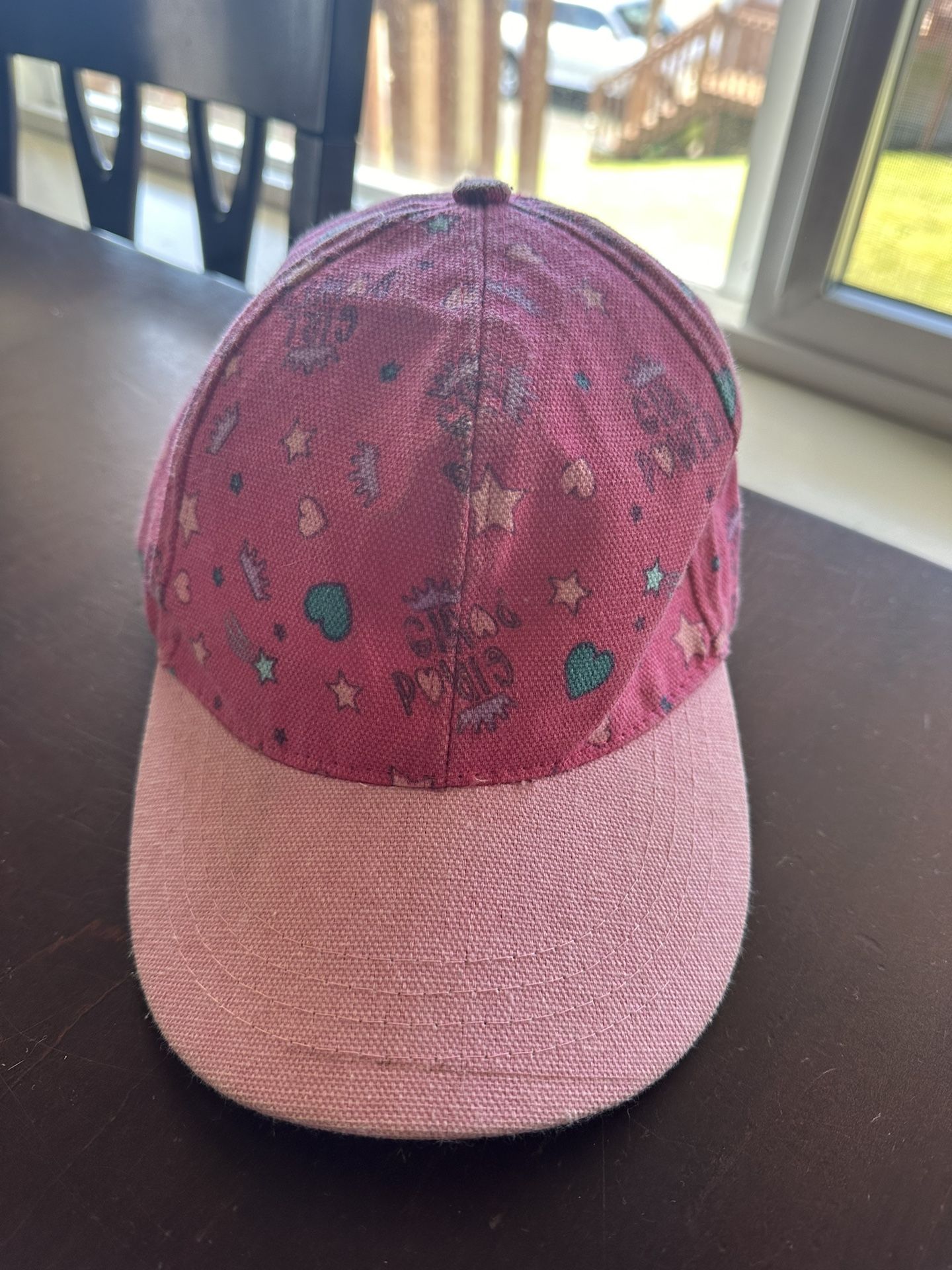 Pink Girl Power Adjustable Baseball Hat
