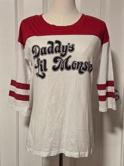 DC Comics Suicide Squad Harley Quinn Daddy's Lil Monster Girls Raglan