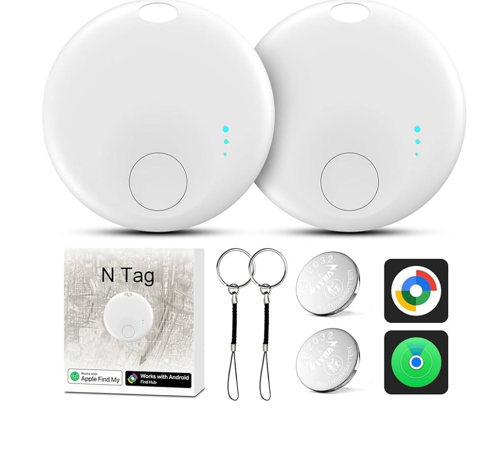 Air Tracker for Android or iOS, Dual System Air Tracker-2 Pack, Bluetooth Tracking Compatible with iOS Find My or Google Find Hub App, Smart Tracker K