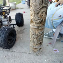 Authentic Tiki Totem Pole