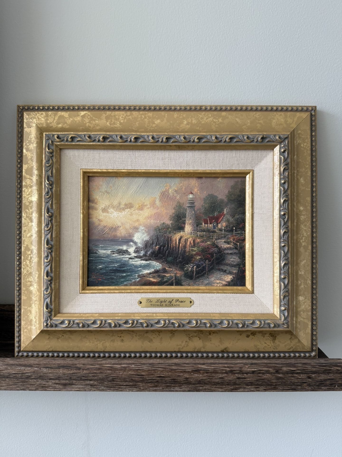 Authentic Thomas Kincaid Painting “The Light of Peace”