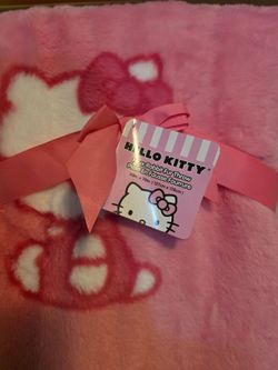 Hello Kitty Faux Rabbit Fur Throw Blanket
