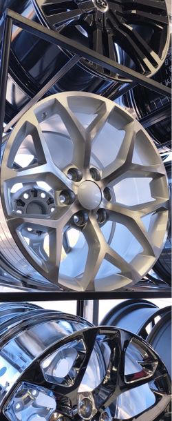 20" 6X139.7 SILVERADO & SIERRA RIMS Vehicle Fitment: Direct fit for Chevy Silverado 1500, GMC Sierra 1500, Tahoe, and Yukon models needing a 6x139.7