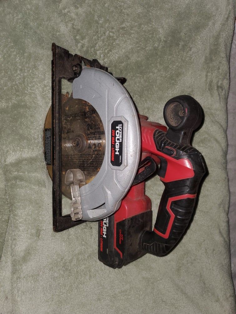 Hyper Tough HT Charge 20V 6-1/2-Inch Circular Saw + Battery