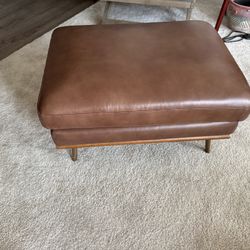 Leather Ottoman 