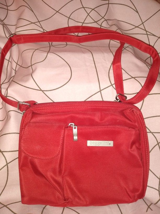 Baggallini Paprika Red Crossbody Medium Size Bag with Multiple Pockets