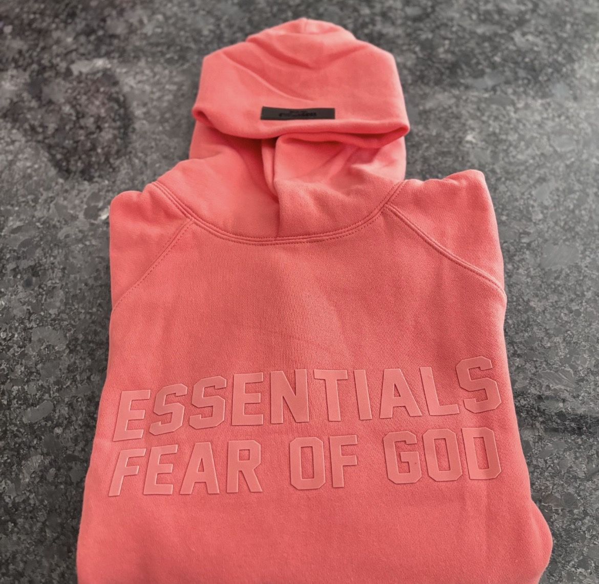 coral essentials hoodie