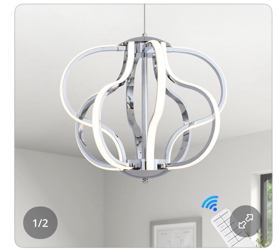 Modern Chrome LED Chandelier