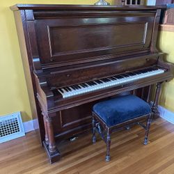 Antique Wood Upright Piano