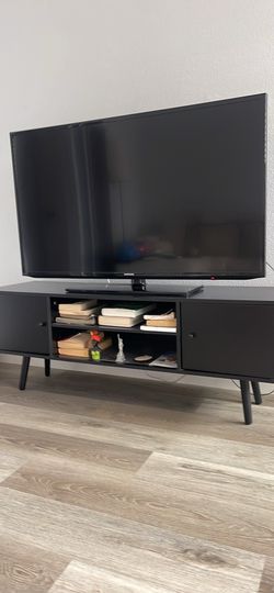 Black TV stand