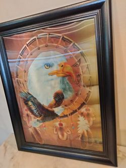 Native American 3d Holographic 3 In 1 Picture Change's As You Walk Bye 