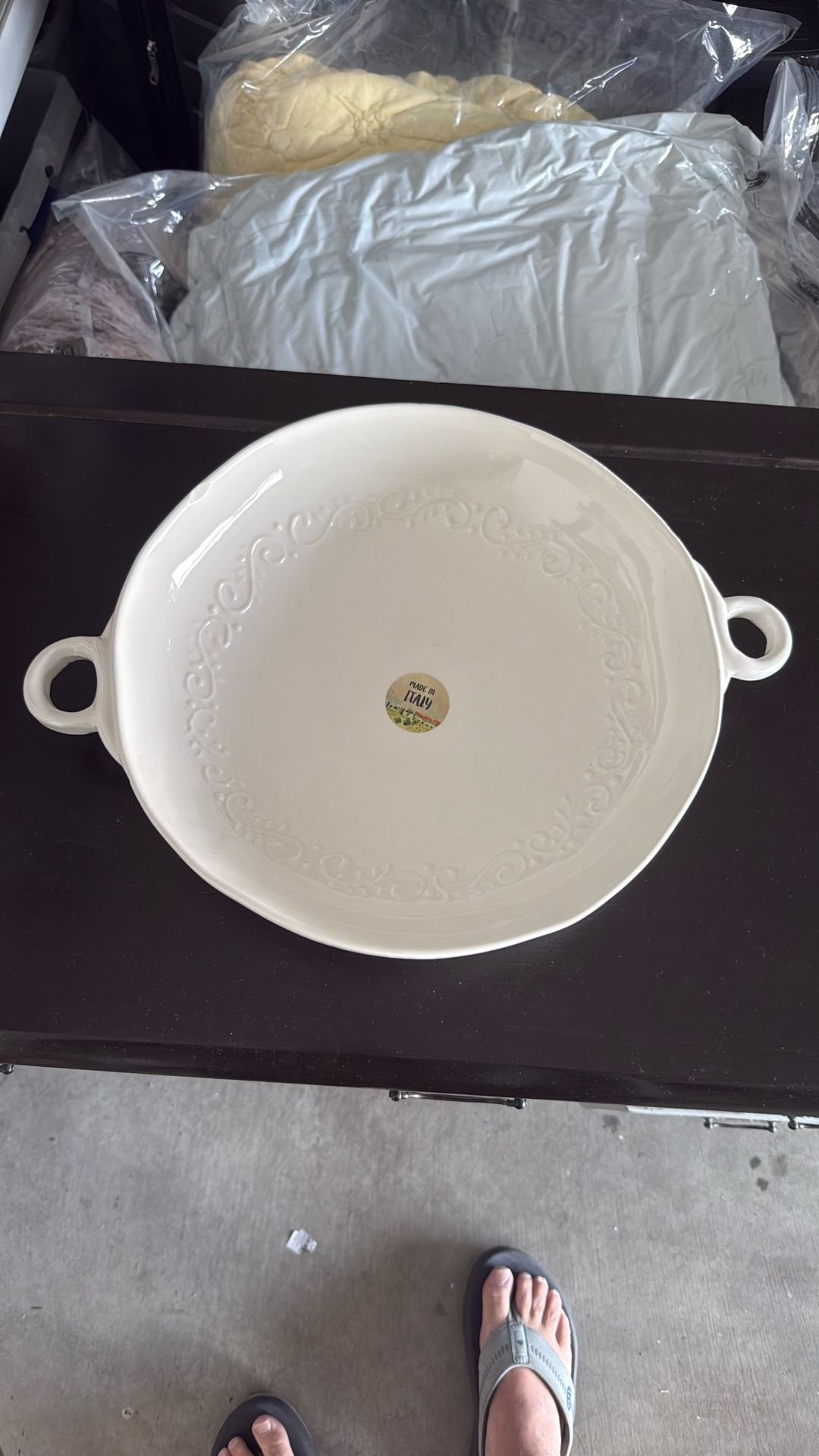 Big White Serving Bowl