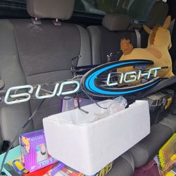 Bud Light Neon Sign Very Good Condition 