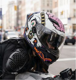 TRIANGLE Motorcycle Full face Helmet for Adults, Dual Visor with Internal Sunshield DOT Approved (medium)