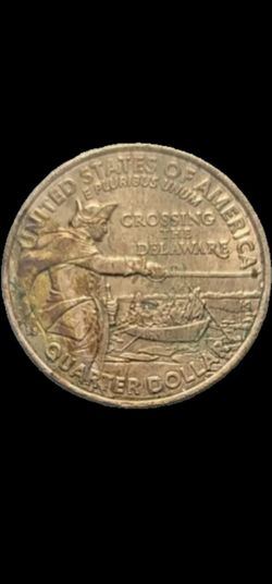 USA WASHINGTON   Crossing DELAWARE  AN ERROR COIN !!!