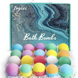 Bath Bombs Gift Set - 20Pcs Bath Bombs for Women, Bubble Bath Natural Essential Oils Spa, Birthday Gifts for Women, Christmas Gifts for Women, Christm