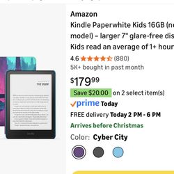 Kindle Paperwhite Kids Gen2 16gb