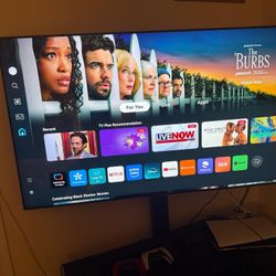 65" Samsung TV with TV Stand