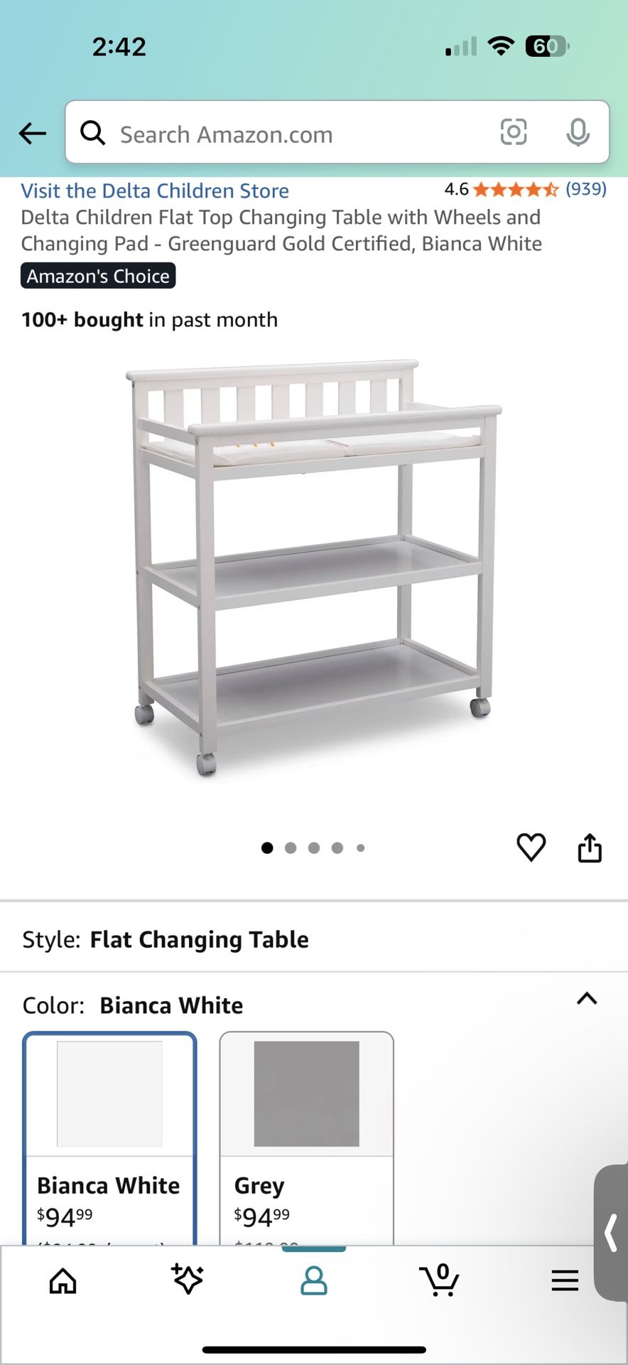 Brand New Delta Changing Table