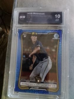 Jacob Misiorowski Bowman Chrome Graded 10 Blue Mojo /150