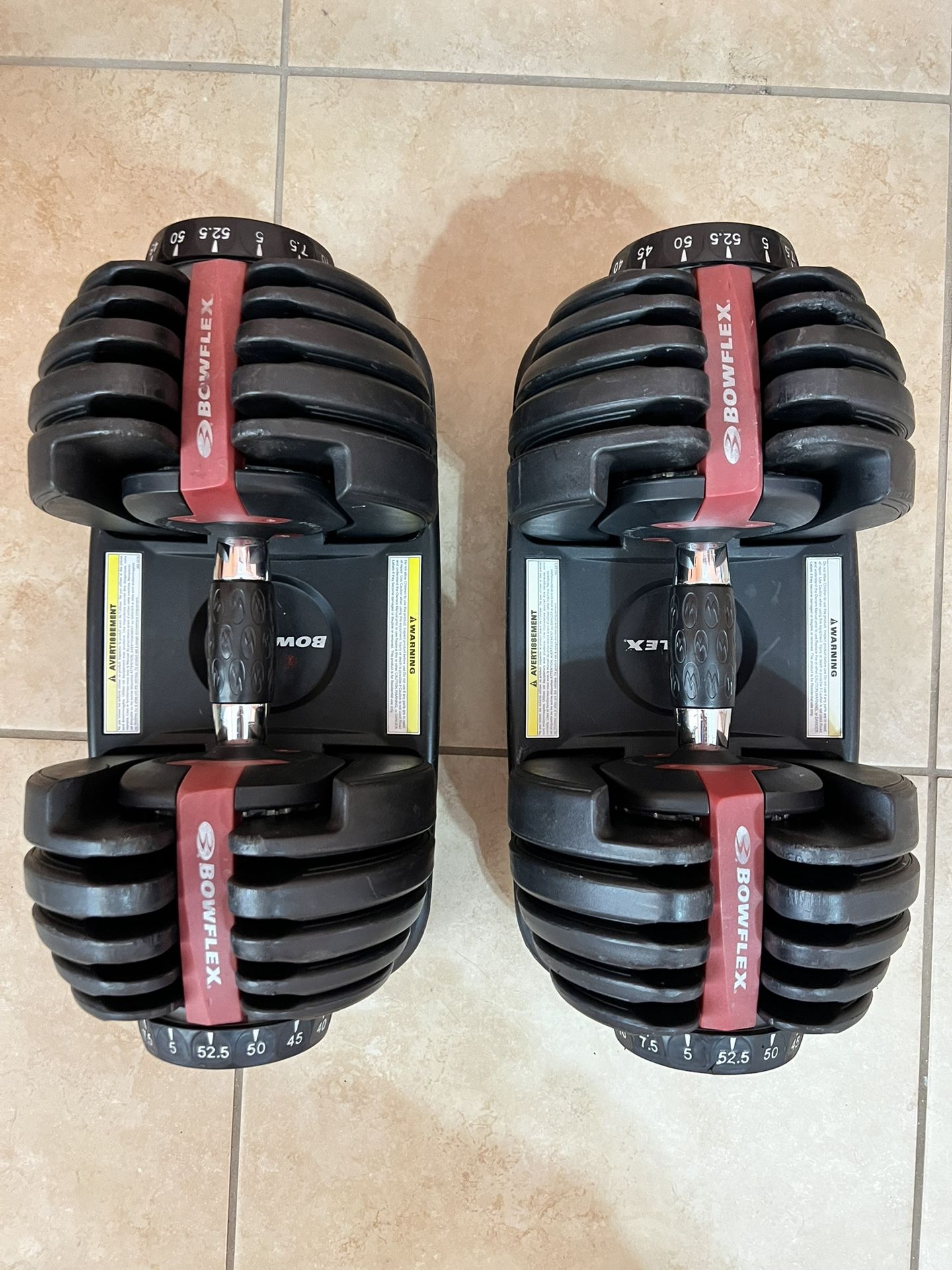 Bowflex adjustable dumbbell set