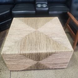 Natural Seagrass Square  Coffee Table (New )