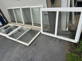 (5) Used Double Pane Sliding Windows 48”x 36”. $25 Each.