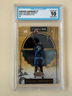 2001-02 NBA Hoops Hot Prospects Kevin Garnett #4 – DSG 10 Gem Mint