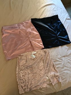 3 Mini Skirts Bundle – Satin & Sequin