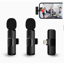 2 Pack Wireless Lavalier Microphone