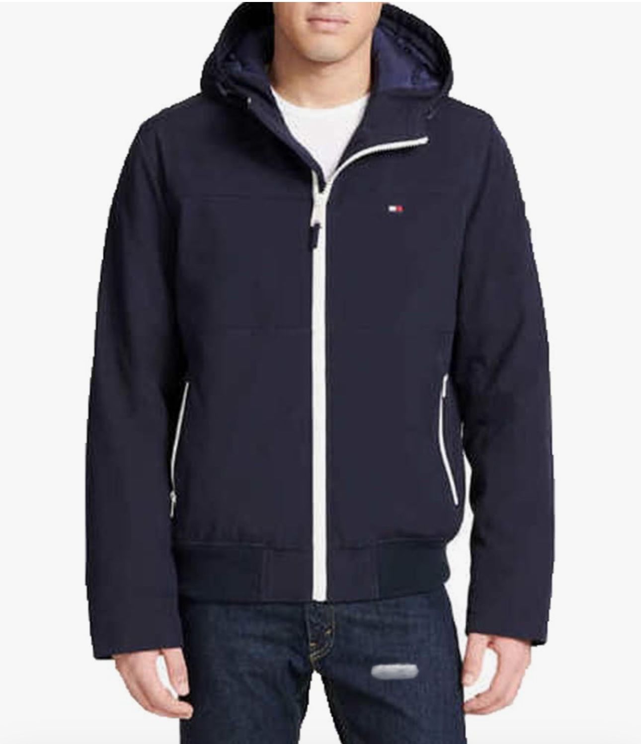 Tommy Hilfiger Men's Soft-Shell Bomber Jacket Navy XXL