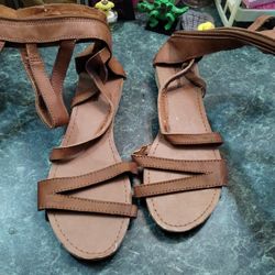 Brown Gladiator Shoes 