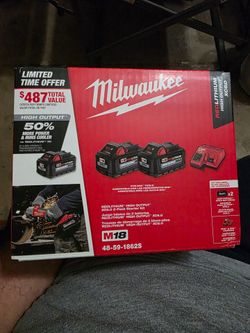 Milwaukee 18v Batteries and charger