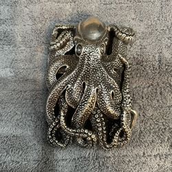 Octopus Sea Creature 3D Tentacles Nautical Hippy Vibe Vintage Belt Buckle