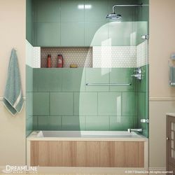 Dreamline Aqua Uno Curved Glass Frameless Shower Door