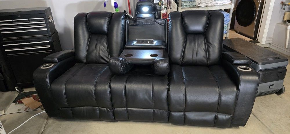 Black Leather Couch