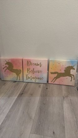 Unicorn canvas decor wall art