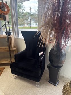 Black high back chair