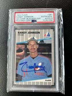 Randy Johnson Autographed Rookie Card Psa8