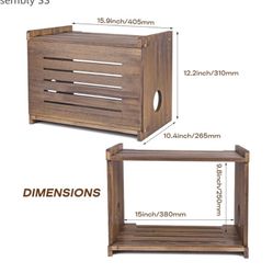 Router Shelf Projector Shelf Projector Stand Router Storage Box Modem Cable Router Cover Organized Power Strip Cable Management Hider Rack by Solid Wo